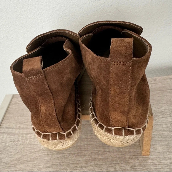 Vince Ronan Suede Slip On Espadrille Shoes Chukka Booties Luxe Brown Size 6 - Picture 5 of 9